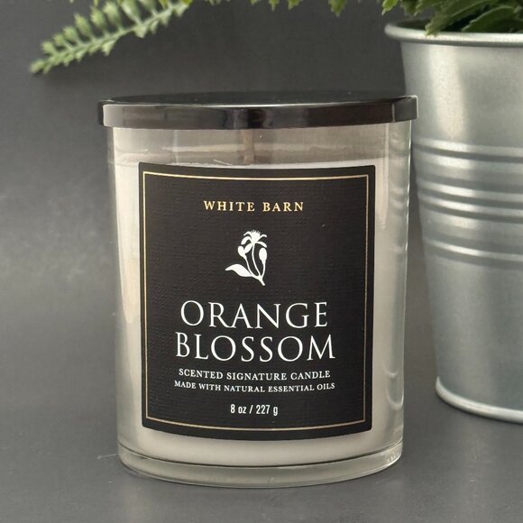 BBW Orange Blossom White Barn Bath & Body Works Single Wick Candle - Picture 1 of 10